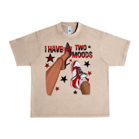 French Oak I Have Two Moods Black and Red Sneakers Afro Girl Urban Heavy Tee - texasbilliewilder