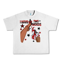 Lunar Rock I Have Two Moods Black and Red Sneakers Afro Girl Urban Heavy Tee - texasbilliewilder
