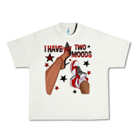 Pistachio I Have Two Moods Black and Red Sneakers Afro Girl Urban Heavy Tee - texasbilliewilder