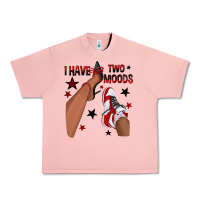 Salmon I Have Two Moods Black and Red Sneakers Afro Girl Urban Heavy Tee - texasbilliewilder