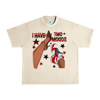 Sandshell I Have Two Moods Black and Red Sneakers Afro Girl Urban Heavy Tee - texasbilliewilder