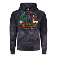 Cloud Black Black Angus Cattle Merry Christmas Vintage Hoodie - RanaPortraitStore
