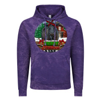 Cloud Purple Black Angus Cattle Merry Christmas Vintage Hoodie - RanaPortraitStore