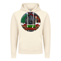 Vintage Artic Black Angus Cattle Merry Christmas Vintage Hoodie - RanaPortraitStore