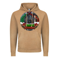 Vintage Camel Black Angus Cattle Merry Christmas Vintage Hoodie - RanaPortraitStore