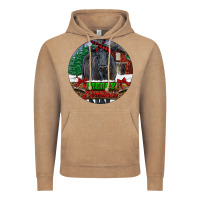 Vintage Coffee Black Angus Cattle Merry Christmas Vintage Hoodie - RanaPortraitStore