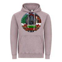 Vintage Zinc Black Angus Cattle Merry Christmas Vintage Hoodie - RanaPortraitStore
