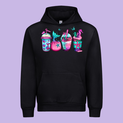 Mermaid Underwater Coffee Urban Hoodie Designed By Jasminsmagicworld