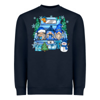 Navy snowman gnome truck Heavyweight Sweatshirt - Zillion Design Studio
