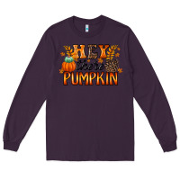 Plum hey there pumpkin Long Sleeve Tee - RacoonDesign