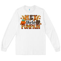 White hey there pumpkin Long Sleeve Tee - RacoonDesign