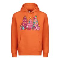 Carrot Pink Christmas trees Premium Hoodie - NancyCooperArtShop