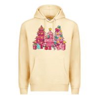 Pina Colada Pink Christmas trees Premium Hoodie - NancyCooperArtShop