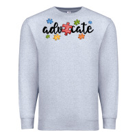 Heather Grey advocate autism Premium Sweatshirt - MaliasSmallBusiness