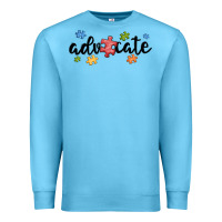 Ocean Blue advocate autism Premium Sweatshirt - MaliasSmallBusiness