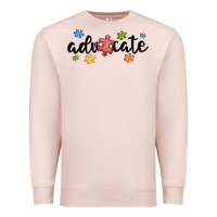 Pale Pink advocate autism Premium Sweatshirt - MaliasSmallBusiness