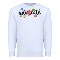 White advocate autism Premium Sweatshirt - MaliasSmallBusiness
