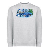 Heather Grey snow gnome truck Heavyweight Sweatshirt - Zillion Design Studio