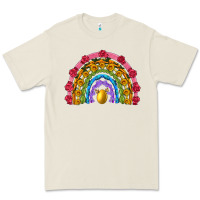 Bone easter and spring with flowers carrots butterfly and sunflower rainbow Premium Tee - Artiststas
