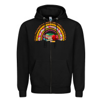Black back to school rainbow Zipper Hoodie - AdoDesignShop