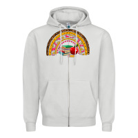 Dove Grey back to school rainbow Zipper Hoodie - AdoDesignShop