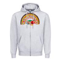 Heather Grey back to school rainbow Zipper Hoodie - AdoDesignShop