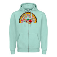 Seafoam back to school rainbow Zipper Hoodie - AdoDesignShop