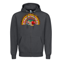 Smoke back to school rainbow Zipper Hoodie - AdoDesignShop