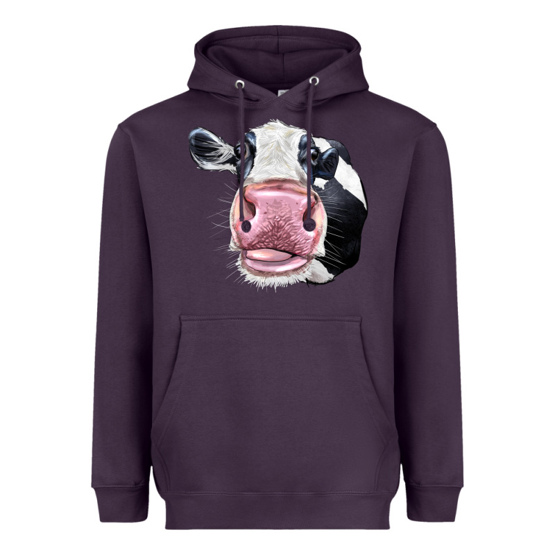Cute Holstein Face Heavyweight Hoodie by LillyAllenDesigns | Teevron