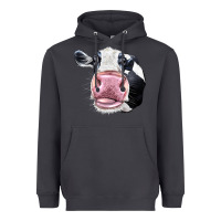 Smoke Cute Holstein Face Heavyweight Hoodie - LillyAllenDesigns