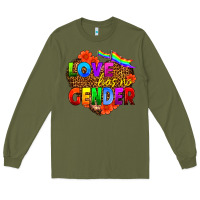 Army Green love has no gender Long Sleeve Tee - HRA Design Shop