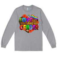 Heather Grey love has no gender Long Sleeve Tee - HRA Design Shop