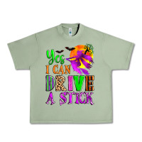 Oil Green yes i can drive a stick Urban Heavy Tee - Zillion Design Studio