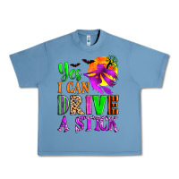 Pebble Blue yes i can drive a stick Urban Heavy Tee - Zillion Design Studio