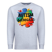 Heather Grey autism advocate Premium Sweatshirt - MaliasSmallBusiness