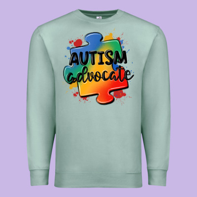 Autism Advocate Premium Sweatshirt Designed By Maliassmallbusiness