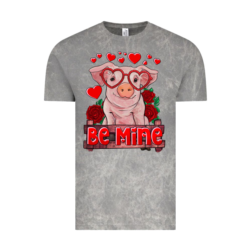 Be Mine Valentine's Day Baby Pig Vintage Tee by RanaPortraitStore | Teevron