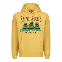 Antique Gold Saint Nick's Christmas Tree Farm Premium Hoodie - MaliasSmallBusiness