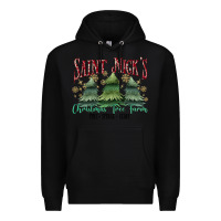 Black Saint Nick's Christmas Tree Farm Premium Hoodie - MaliasSmallBusiness