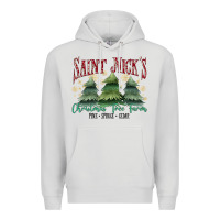 Dove Grey Saint Nick's Christmas Tree Farm Premium Hoodie - MaliasSmallBusiness