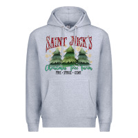 Heather Grey Saint Nick's Christmas Tree Farm Premium Hoodie - MaliasSmallBusiness