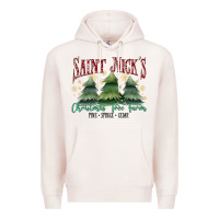 Pale Pink Saint Nick's Christmas Tree Farm Premium Hoodie - MaliasSmallBusiness