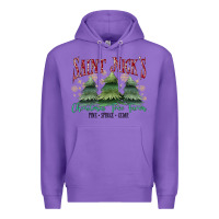 Purple Saint Nick's Christmas Tree Farm Premium Hoodie - MaliasSmallBusiness
