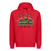 Red Saint Nick's Christmas Tree Farm Premium Hoodie - MaliasSmallBusiness