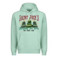 Seafoam Saint Nick's Christmas Tree Farm Premium Hoodie - MaliasSmallBusiness