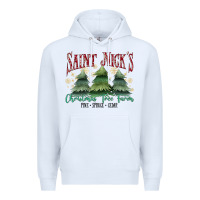 White Saint Nick's Christmas Tree Farm Premium Hoodie - MaliasSmallBusiness