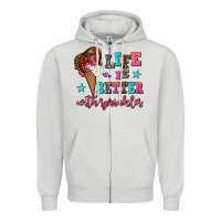 Dove Grey life is better with sprinkles Zipper Hoodie - AdoDesignShop