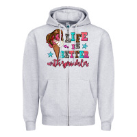 Heather Grey life is better with sprinkles Zipper Hoodie - AdoDesignShop