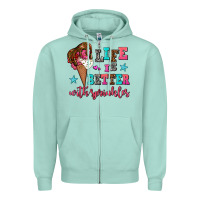 Seafoam life is better with sprinkles Zipper Hoodie - AdoDesignShop