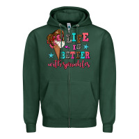 Sports Green life is better with sprinkles Zipper Hoodie - AdoDesignShop